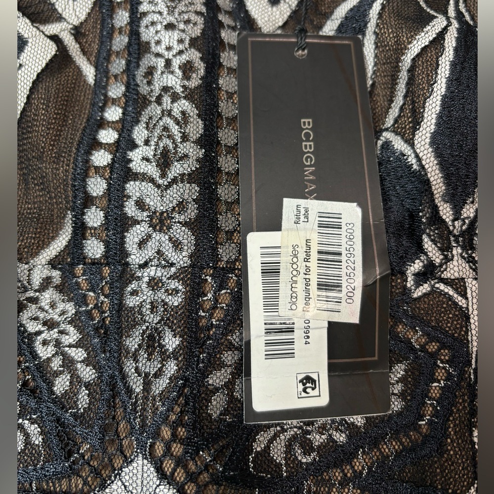 NWT BCBGMAXAZRIA Alese Floral Geometric Pattern Midi Dress - Picture 9 of 10